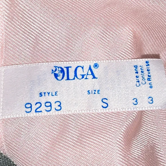 Vintage OLGA Pink 9293 Silky Nylon Nightgown Lace Bodice Small - Picture 5 of 5